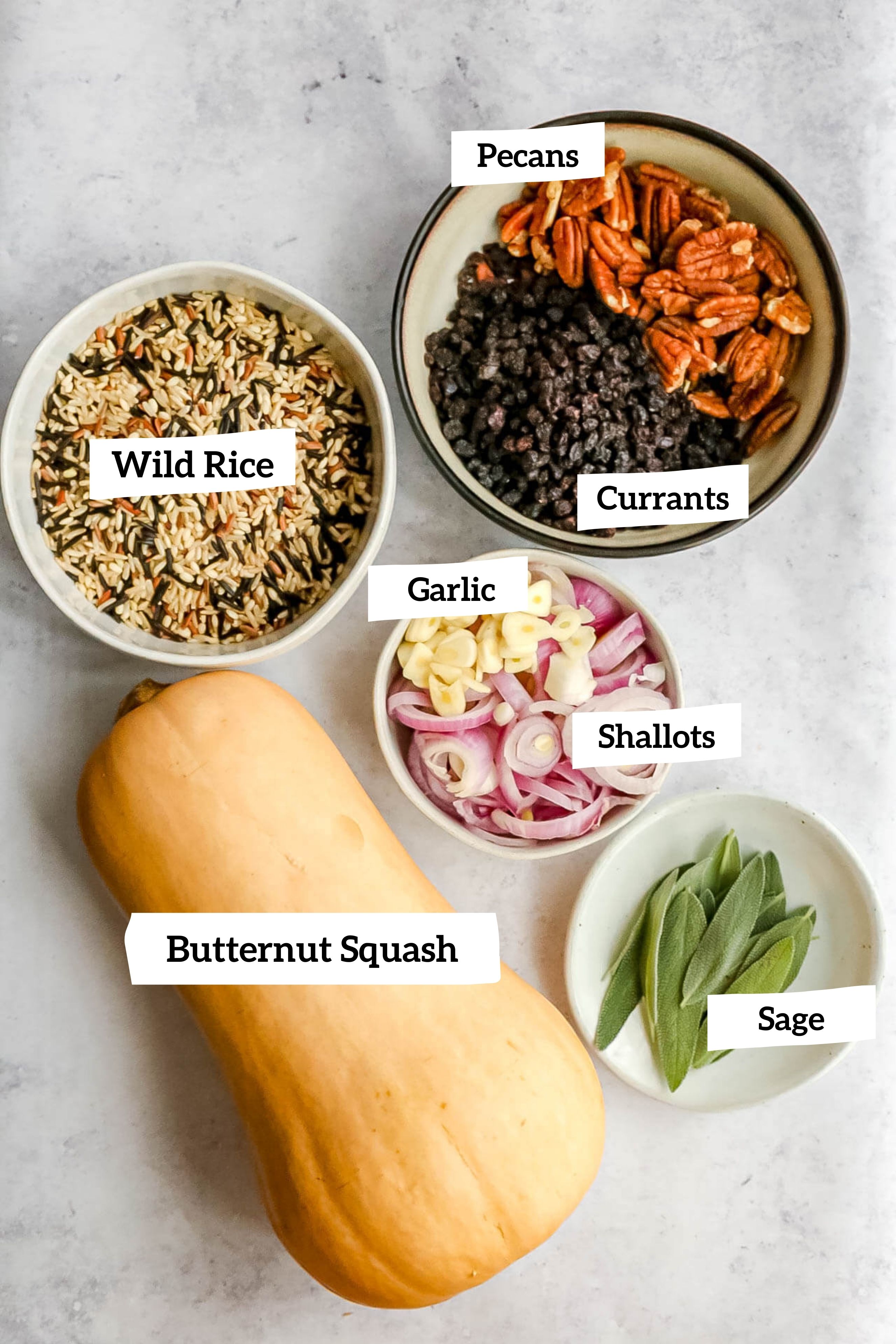 Wild Rice Stuffed Butternut Squash